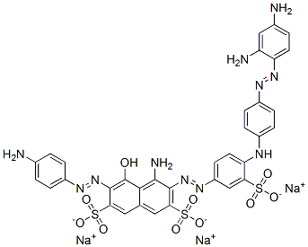 4-Amino-6-[(4-aminophenyl)azo]-3-[[4-[[4-[(2,4-diaminophenyl)azo]phenyl]amino]-3-sulfophenyl]azo]-5-hydroxy-2,7-naphthalenedisulfonic acid trisodium salt