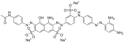 3-[[4-(Acetylamino)phenyl]azo]-5-amino-6-[[4-[[4-[(2,4-diaminophenyl)azo]phenyl]amino]-3-sulfophenyl]azo]-4-hydroxy-2,7-naphthalenedisulfonic acid trisodium salt