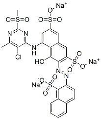 5-[[5-Chloro-6-methyl-2-(methylsulfonyl)-4-pyrimidinyl]amino]-4-hydroxy-3-[(1-sulfo-2-naphthalenyl)azo]-2,7-naphthalenedisulfonic acid trisodium salt