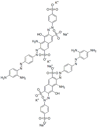 4-amino-3-[[4-[(2,4-diaminophenyl)azo]phenyl]azo]-5-hydroxy-6-[(4-sulphophenyl)azo]naphthalene-2,7-disulphonic acid, potassium sodium salt