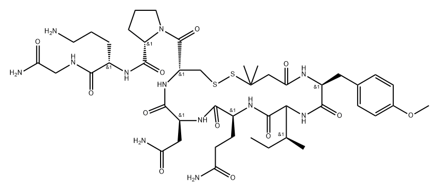 vasotocin, 1-desaminopenicillamyl-(Tyr-OMe)(2)-Orn(8)-