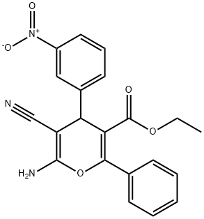 ethyl 6-amino-5-cyano-4-{3-nitrophenyl}-2-phenyl-4H-pyran-3-carboxylate