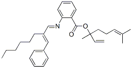 1,5-dimethyl-1-vinyl-4-hexenyl 2-[[2-(phenylmethylene)octylidene]amino]benzoate