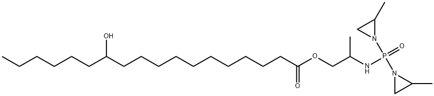 12-Hydroxyoctadecanoic acid 2-[[bis(2-methyl-1-aziridinyl)phosphinyl]amino]propyl ester