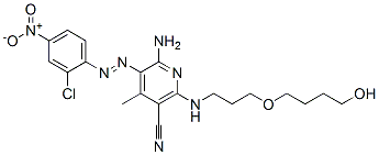 6-amino-5-[(2-chloro-4-nitrophenyl)azo]-2-[[3-(4-hydroxybutoxy)propyl]amino]-4-methylnicotinonitrile