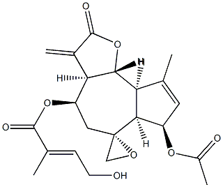 (Z)-4-Hydroxy-2-methyl-2-butenoic acid [(3aR,6R)-7α-acetoxy-3,3aβ,4,5,6aβ,7,9aβ,9bα-octahydro-9-methyl-3-methylene-2-oxospiro[azuleno[4,5-b]furan-6(2H),2'-oxiran]-4α-yl] ester