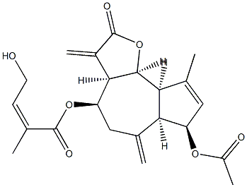 (Z)-4-Hydroxy-2-methyl-2-butenoic acid [(3aR)-7α-acetoxy-2,3,3aβ,4,5,6,6aβ,7,9aβ,9bβ-decahydro-9-methyl-3,6-bis(methylene)-2-oxoazuleno[4,5-b]furan-4α-yl] ester