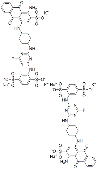 2-[[4-[[4-[(4-氨基-9,10-二氢-9,10-二氧代-3-磺基-1-蒽基)氨基]环己基]氨基]-6-氟-1,3,5-三嗪二基]氨基]-1,4-苯二磺酸钾钠盐