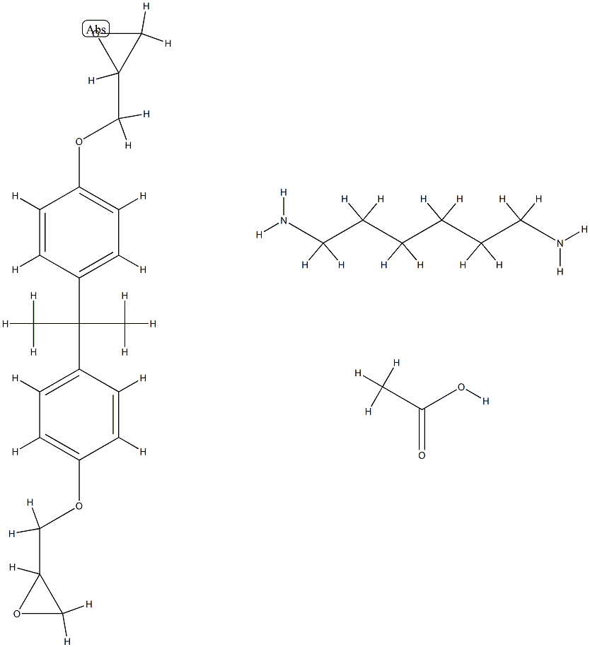 1,6-Hexanediamine, polymer with 2,2'-[(1-methylethylidene) bis(4,1-phenyleneoxymethylene)]bis[oxirane], acetate (ester)
