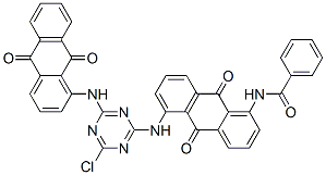 N-[5-[[4-chloro-6-[(9,10-dihydro-9,10-dioxo-1-anthryl)amino]-1,3,5-triazin-2-yl]amino]-9,10-dihydro-9,10-dioxo-1-anthryl]benzamide