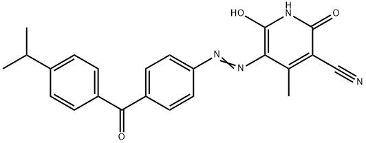 1,2-dihydro-6-hydroxy-5-[[4-[4-(isopropyl)benzoyl]phenyl]azo]-4-methyl-2-oxonicotinonitrile