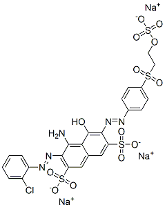 4-Amino-3-[(2-chlorophenyl)azo]-5-hydroxy-6-[[4-[[2-(sulfooxy)ethyl]sulfonyl]phenyl]azo]-2,7-naphthalenedisulfonic acid trisodium salt