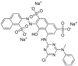 trisodium 5-[[4-chloro-6-(methylphenylamino)-1,3,5-triazin-2-yl]amino]-4-hydroxy-3-[(1-sulphonato-2-naphthyl)azo]naphthalene-2,7-disulphonate