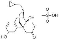 Morphinan-6-one, 17-(cyclopropylmethyl)-3,14-dihydroxy-, methanesulfon ate, L-