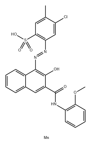 Bis[4-chloro-2-[[2-hydroxy-3-[[(2-methoxyphenyl)amino]carbonyl]-1-naphthalenyl]azo]-5-methylbenzenesulfonic acid]manganese(II) salt