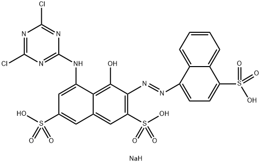 trisodium 5-[(4,6-dichloro-1,3,5-triazin-2-yl)amino]-4-hydroxy-3-[(4-sulphonato-1-naphthyl)azo]naphthalene-2,7-disulphonate