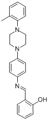 Phenol, 2-(((4-(4-(2-methylphenyl)-1-piperazinyl)phenyl)imino)methyl)-