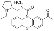 2-Acetyl-N-((1-ethyl-2-pyrrolidinyl)methyl)phenothiazine-10-carboxamid e monohydrochloride