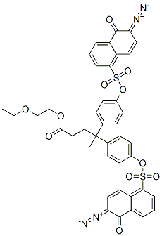 2-ethoxyethyl 4-[[(6-diazo-5,6-dihydro-5-oxo-1-naphthyl)sulphonyl]oxy]-gamma-[4-[[(6-diazo-5,6-dihydro-5-oxo-1-naphthyl)sulphonyl]oxy]phenyl]-gamma-methylbenzenebutyrate