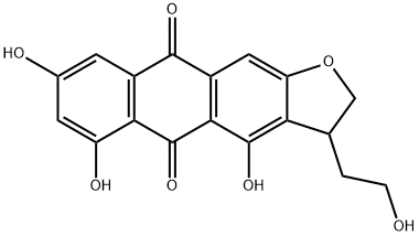 Anthra(2,3-b)furan-5,10-dione, 2,3-dihydro-4,6,8-trihydroxy-3-(2-hydro xyethyl)-