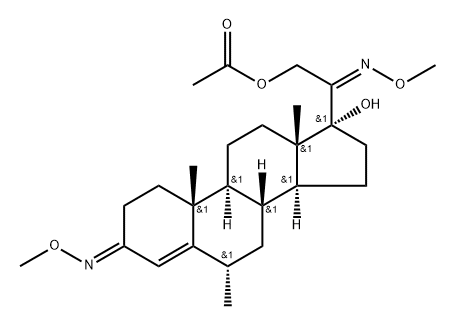 21-Acetoxy-17-hydroxy-6α-methylpregn-4-ene-3,20-dione bis(O-methyl oxime)