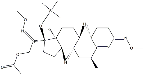 21-Acetoxy-6α-methyl-17-[(trimethylsilyl)oxy]pregn-4-ene-3,20-dione bis(O-methyl oxime)
