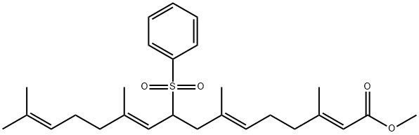 Methyl (2E,6E,10E)-3,7,11,15-tetramethyl-9-(phenylsulfonyl)-2,6,10,14- hexadecatetraenoate