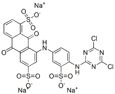 trisodium 8-[[4-[(4,6-dichloro-1,3,5-triazin-2-yl)amino]-3-sulphonatophenyl]amino]-9,10-dihydro-9,10-dioxoanthracene-1,6-disulphonate