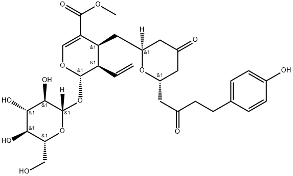 (2S)-3α-Vinyl-2β-(β-D-glucopyranosyloxy)-3,4-dihydro-4α-[[(2S,6S)-tetrahydro-6-[4-(4-hydroxyphenyl)-2-oxobutyl]-4-oxo-2H-pyran-2-yl]methyl]-2H-pyran-5-carboxylic acid methyl ester