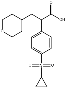 2-(4-(环丙基磺酰基)苯基)-3-(四氢-2H-吡喃-4-基)丙酸