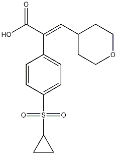 (E)-2-(4-(环丙基磺酰基)苯基)-3-(四氢-2H-吡喃-4-基)丙烯酸