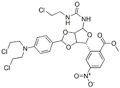 [(4R)-7-[4-[bis(2-chloroethyl)amino]phenyl]-2-(2-chloroethylcarbamoyla mino)-3,6,8-trioxabicyclo[3.3.0]oct-4-yl]methyl 4-nitrobenzoate
