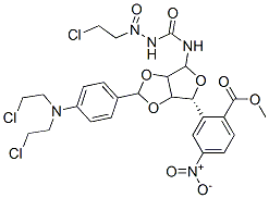 [(4R)-7-[4-[bis(2-chloroethyl)amino]phenyl]-2-[(2-chloroethyl-nitroso- carbamoyl)amino]-3,6,8-trioxabicyclo[3.3.0]oct-4-yl]methyl 4-nitrobenz oate