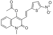 2(1H)-Quinolinone, 4-(acetyloxy)-1-methyl-3-(2-(5-nitro-2-thienyl)ethe nyl)-