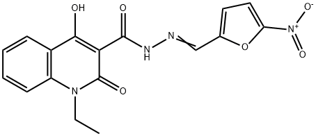 3-Quinolinecarboxylic acid, 1,2-dihydro-1-ethyl-4-hydroxy-2-oxo-, ((5- nitro-2-furanyl)methylene)hydrazide