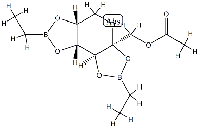 2-O,3-O:4-O,5-O-Bis(ethylboranediyl)-β-D-fructopyranose 1-acetate
