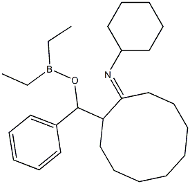 Diethyl[2-(cyclohexylimino)cyclodecyl(phenyl)methoxy]borane
