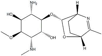 4-Amino-1,4-dideoxy-6-O-methyl-1-(methylamino)-3-O-[(1R,4R)-6-methyl-2-oxa-5-azabicyclo[2.2.2]oct-5-en-3α-yl]-L-chiro-inositol