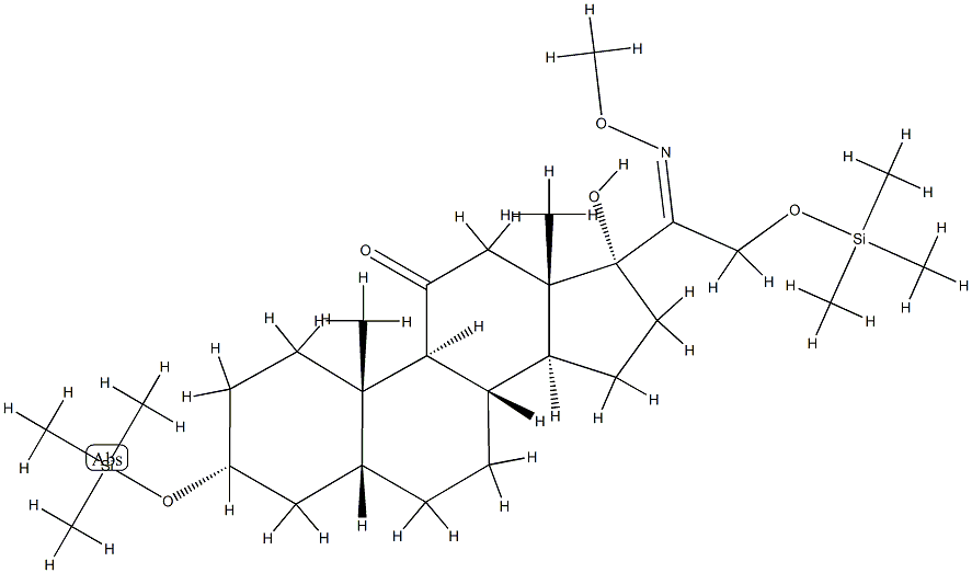 17-Hydroxy-20-(methoxyimino)-3α,21-bis[(trimethylsilyl)oxy]-5β-pregnan-11-one