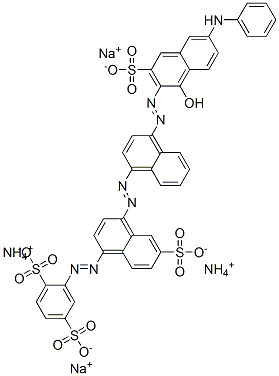 2-[[4-[[4-[[6-anilino-1-hydroxy-3-sulpho-2-naphthyl]azo]-1-naphthyl]azo]-6-sulpho-1-naphthyl]azo]benzene-1,4-disulphonic acid, ammonium sodium salt