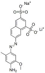 7-[(4-amino-5-methoxy-o-tolyl)azo]naphthalene-1,3-disulphonic acid, lithium sodium salt