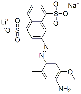 3-[(4-amino-5-methoxy-o-tolyl)azo]naphthalene-1,5-disulphonic acid, lithium sodium salt