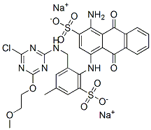 disodium 1-amino-4-[[2-[[[4-chloro-6-(2-methoxyethoxy)-1,3,5-triazin-2-yl]amino]methyl]-4-methyl-6-sulphonatophenyl]amino]-9,10-dihydro-9,10-dioxoanthracene-2-sulphonate