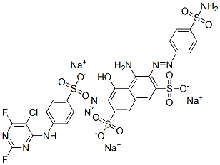 4-氨基-3-[[4-(氨基磺酰基)苯基]偶氮]-6-[[5-[(5-氯-2,6-二氟-4-嘧啶基)氨基]-2-磺酸苯基]偶氮]-5-羟基萘-2,7-二磺酸三钠