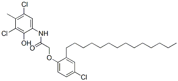 2-(4-chloro-2-tetradecylphenoxy)-N-(3,5-dichloro-2-hydroxy-4-methylphenyl)acetamide