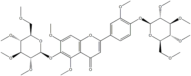 5,7-Dimethoxy-2-[3-methoxy-4-[(2-O,3-O,4-O,6-O-tetramethyl-β-D-glucopyranosyl)oxy]phenyl]-6-[(2-O,3-O,4-O,6-O-tetramethyl-β-D-glucopyranosyl)oxy]-4H-1-benzopyran-4-one