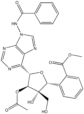 N-[6-[2-O-Acetyl-5-O-benzoyl-3-C-(hydroxymethyl)-β-D-xylofuranosyl]-9H-purin-9-yl]benzamide