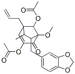 3,8-Bis(acetyloxy)-7-[(1,3-benzodioxol-5-yl)methyl]-1-methoxy-6-methyl-5-(2-propenyl)bicyclo[3.2.1]oct-3-en-2-one