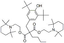 bis[2-(2,2,6,6-tetramethylpiperidyl)ethyl] [[3,5-bis(1,1-dimethylethyl)-4-hydroxyphenyl]methyl]butylmalonate
