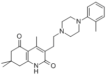 2,5(1H,6H)-Quinolinedione, 7,8-dihydro-3-(2-(4-(2-methylphenyl)-1-pipe razinyl)ethyl)-4,7,7-trimethyl-